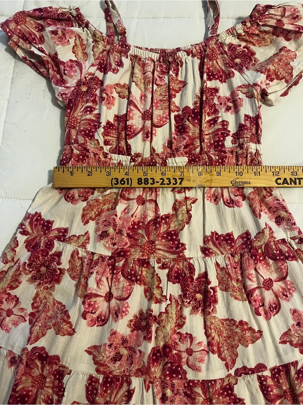Old Navy Cold Shoulder Midi Dress Cottagecore Spring Summer Size 8 medium